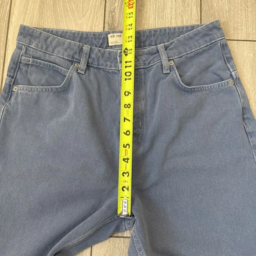 FREE PEOPLE We The Free Deep Trance Dropped Boyfriend Jeans Ocean Blue Size 30